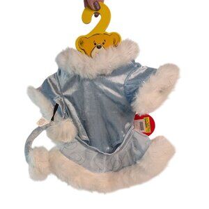 Build-A-Bear Clothes Blue Ice Skating Outfit Faux Fur Trim Leotard Skirt EarMuff